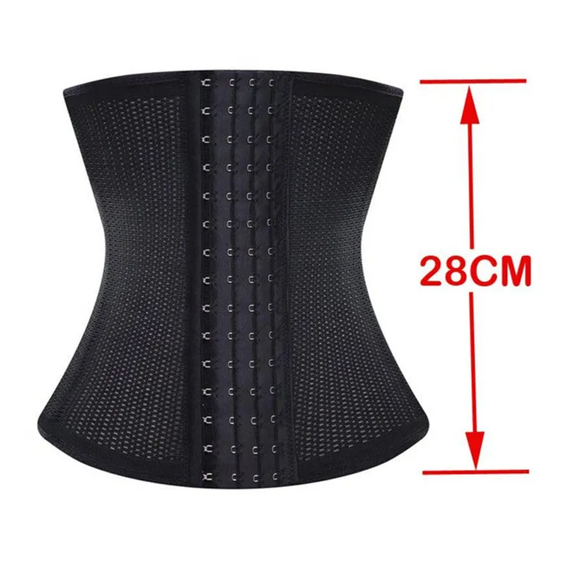 Women 28CM Breathable Waist Tummy Girdle Belt Body Shaper Trainer Control Corset Black Beige SM6