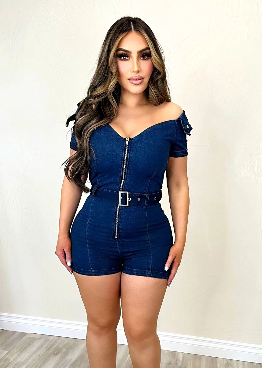 Yuri Denim Romper