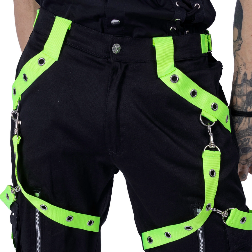 ZEKE SHORTS - BLACK/GREEN